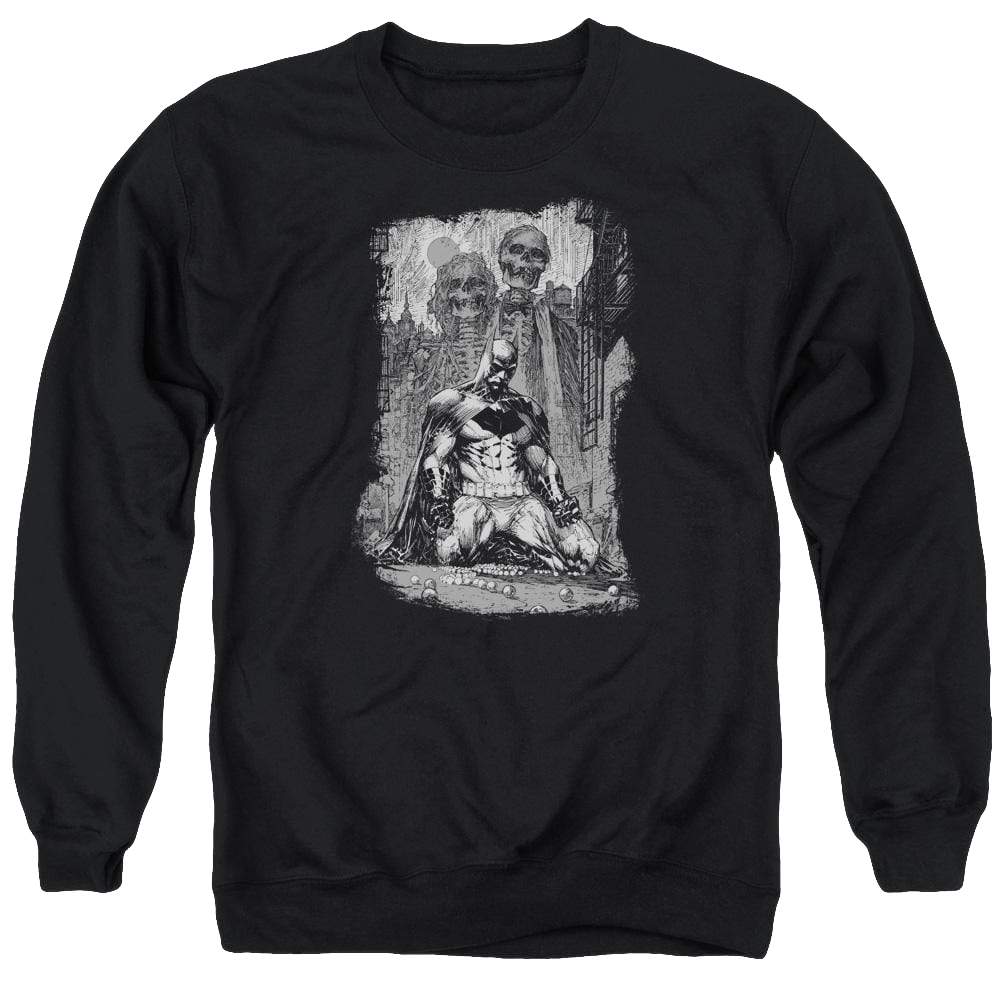 Batman Sketchy Shadows - Men's Crewneck Sweatshirt