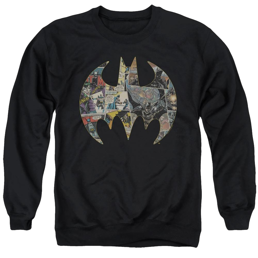 Dc Batman Collage Shield - Men's Crewneck Sweatshirt