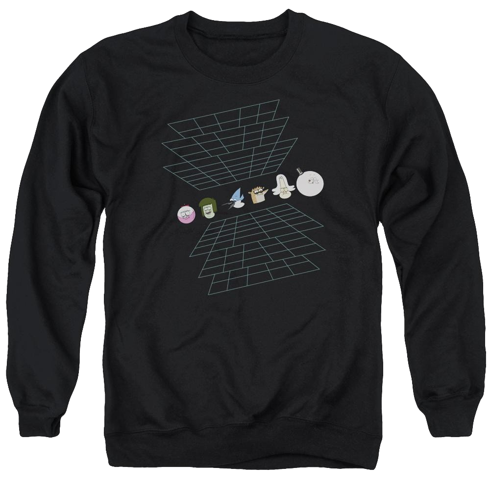 Regular Show Regular Grid Men's Crewneck Sweatshirt