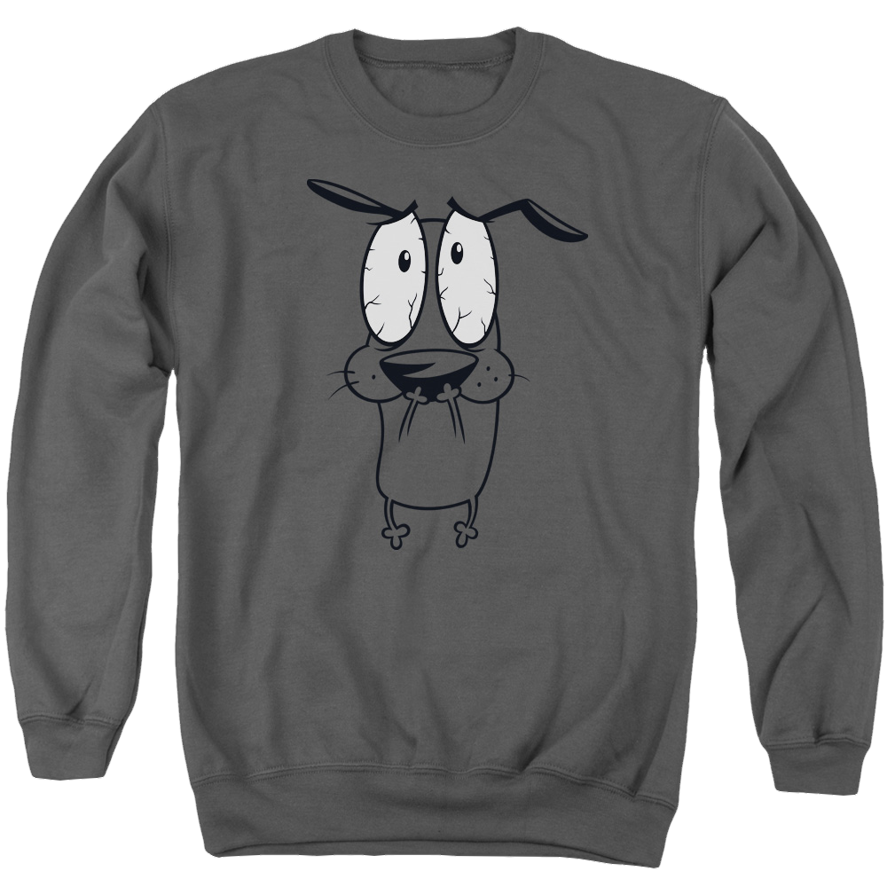 Courage The Cowardly Dog Scared - Men's Crewneck Sweatshirt