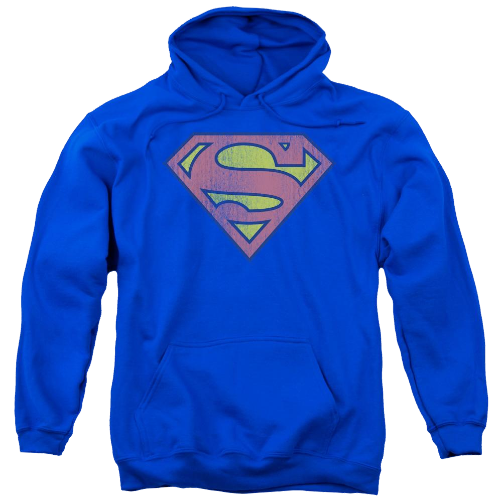 DC Comics Retro Supes Logo Distressed - Pullover Hoodie