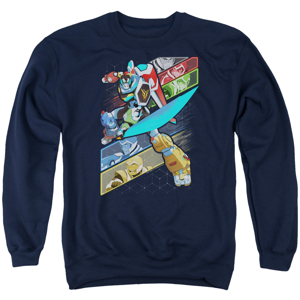 Voltron Legendary Defender Crisscross - Men's Crewneck Sweatshirt