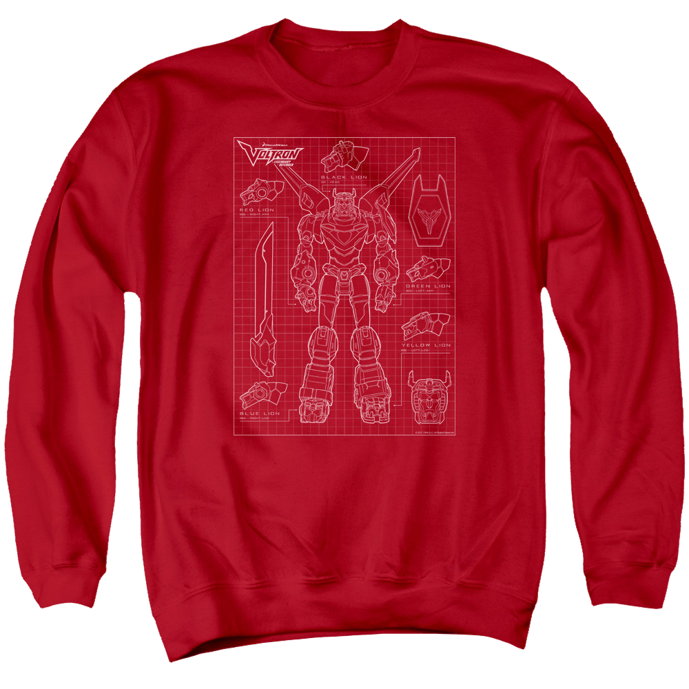 Voltron Voltron Schematic - Men's Crewneck Sweatshirt