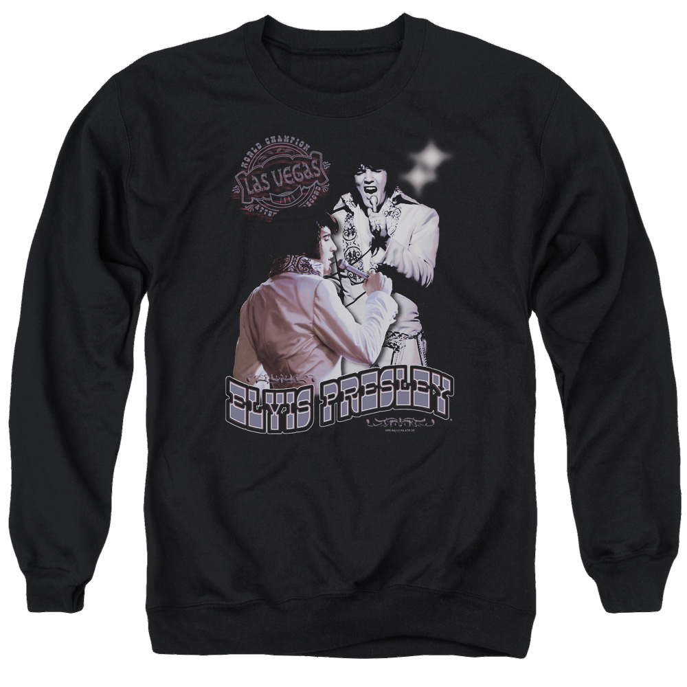 Elvis Presley Violet Vegas - Men's Crewneck Sweatshirt