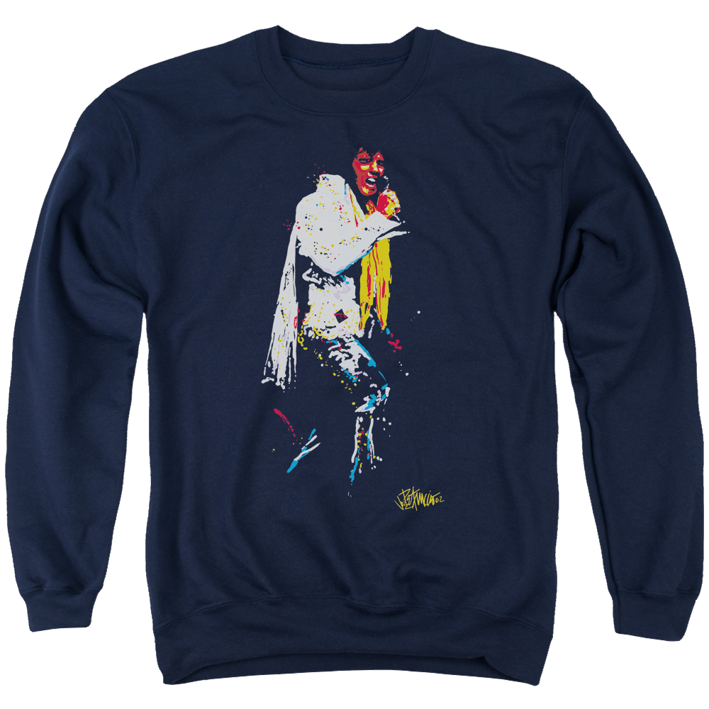 Elvis Presley Yellow Scarf - Men's Crewneck Sweatshirt