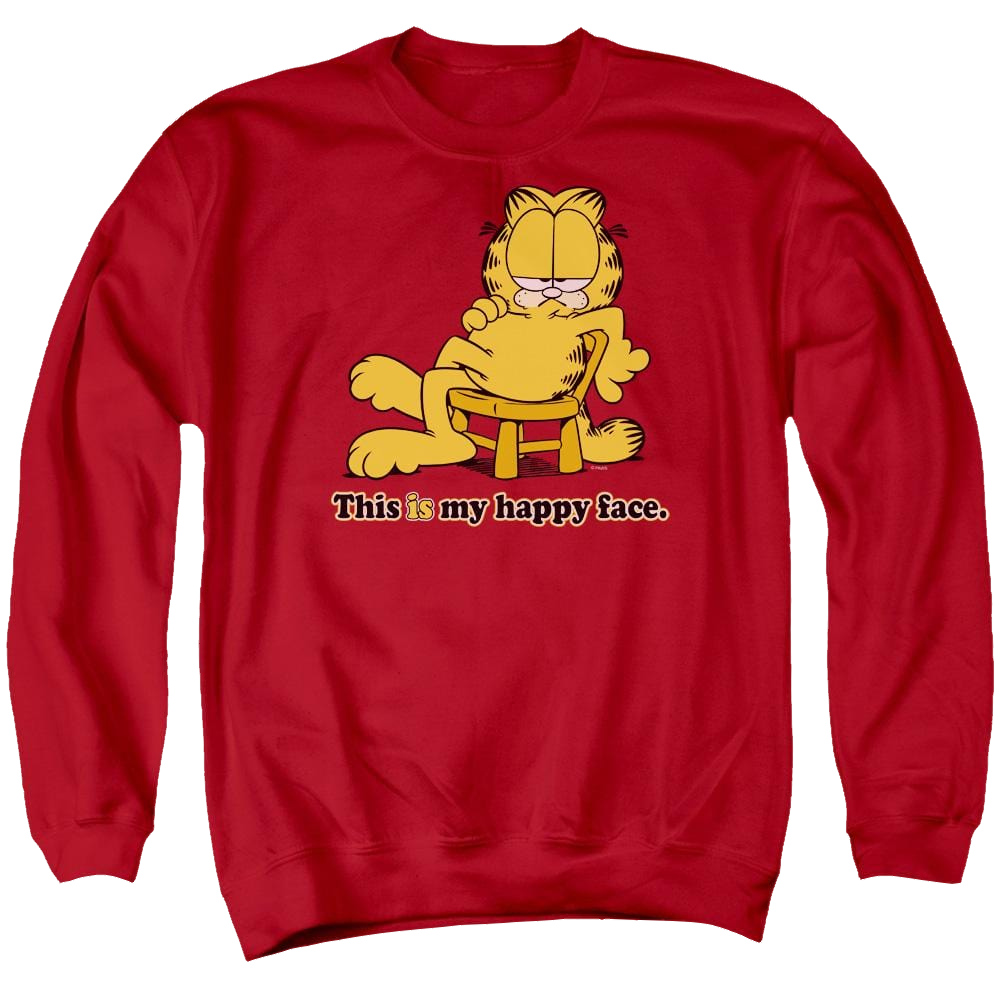 Garfield Happy Face - Men's Crewneck Sweatshirt