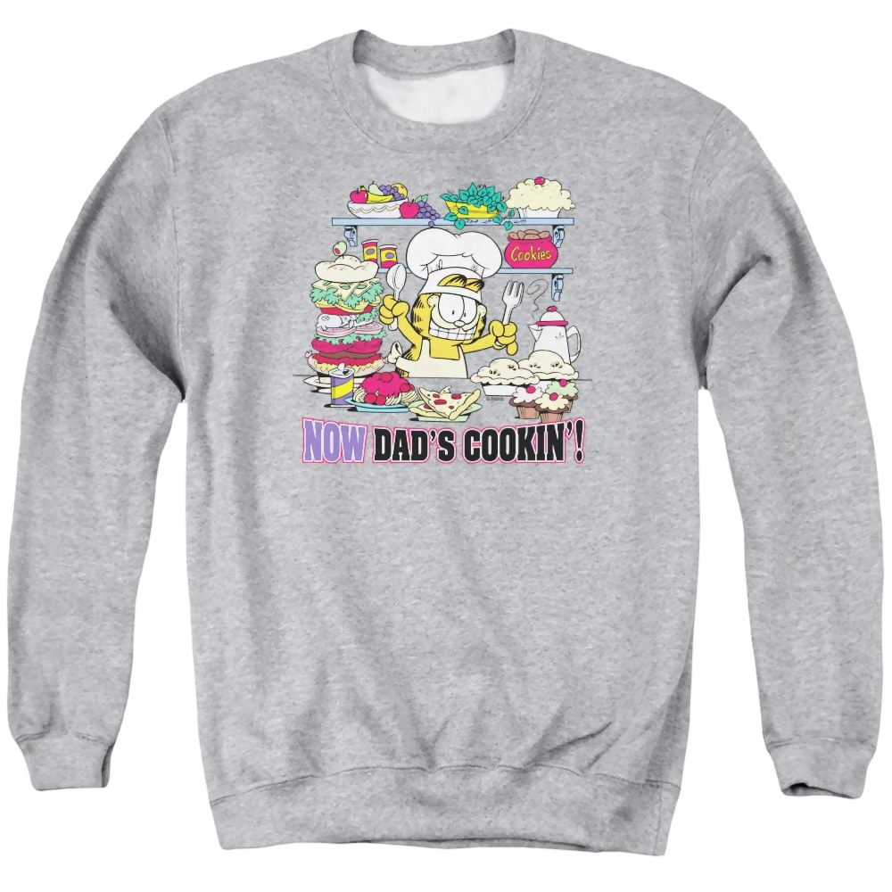 Garfield Now Dad's Cooking - Men's Crewneck Sweatshirt