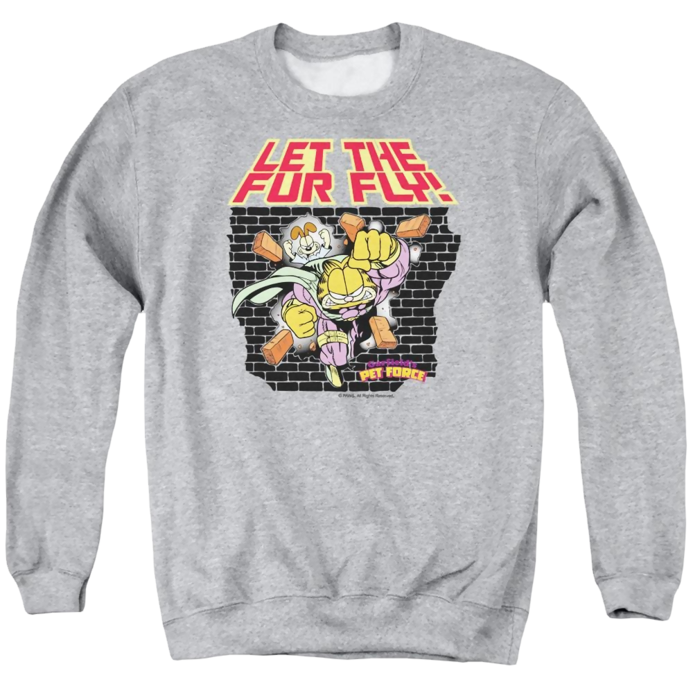 Garfield Let The Fur Fly - Men's Crewneck Sweatshirt