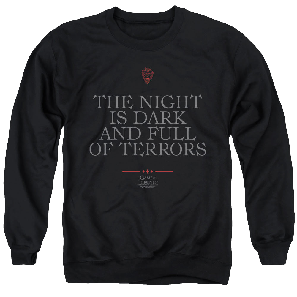 Game of Thrones Night Is Dark - Men's Crewneck Sweatshirt