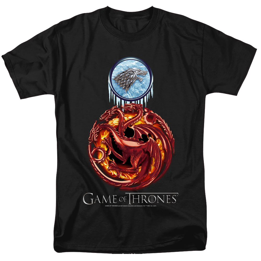 Game of Thrones Combined Targaryn And Stark - Men's Regular Fit T-Shirt