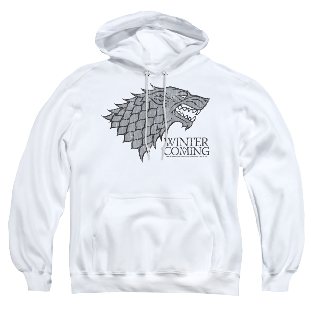 Game of Thrones Startk Winter Is Coming On White - Pullover Hoodie