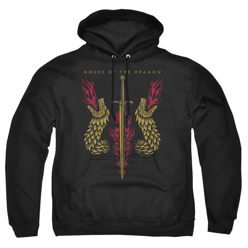 House of the Dragon Sword And Dragon Heads - Pullover Hoodie