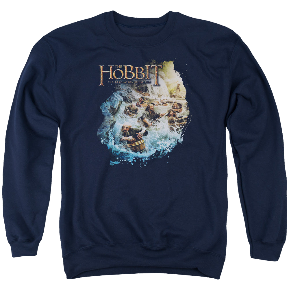 Hobbit Movie Trilogy, The Barreling Down - Men's Crewneck Sweatshirt