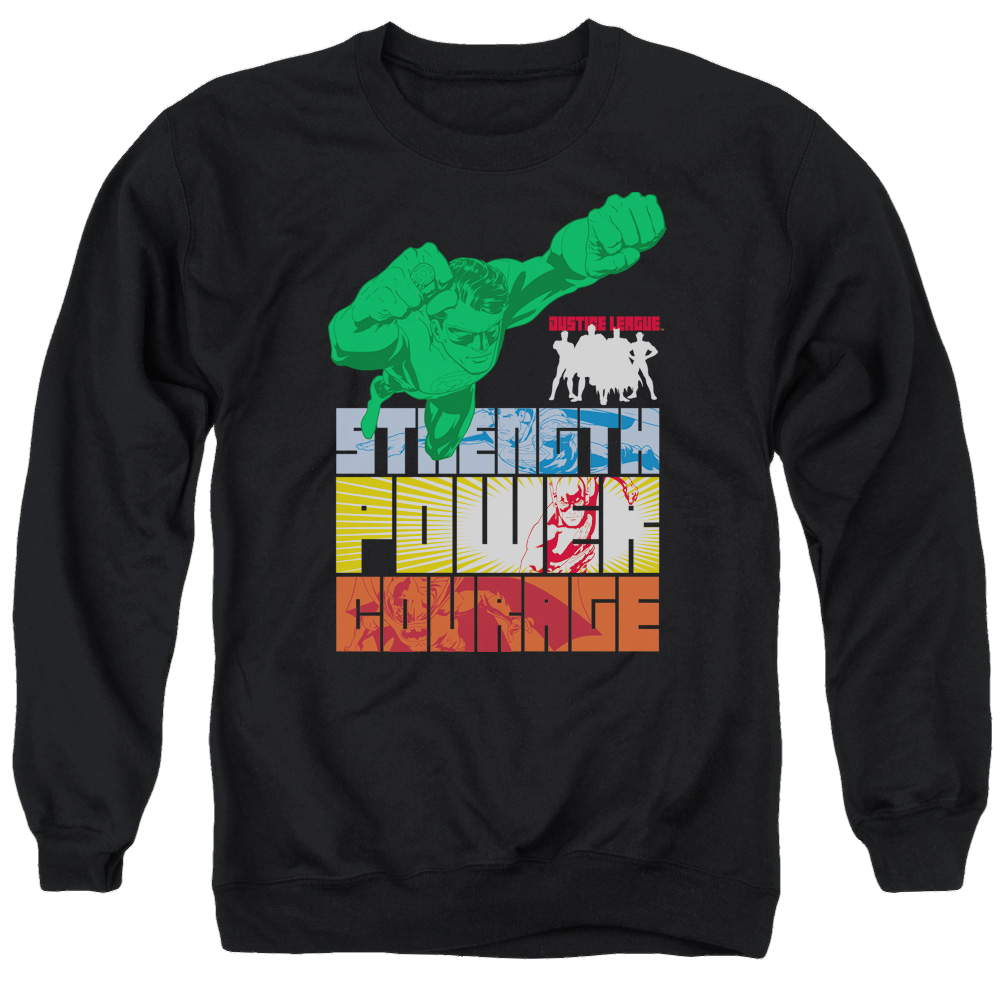 Justice League Heroic Qualities Men's Crewneck Sweatshirt