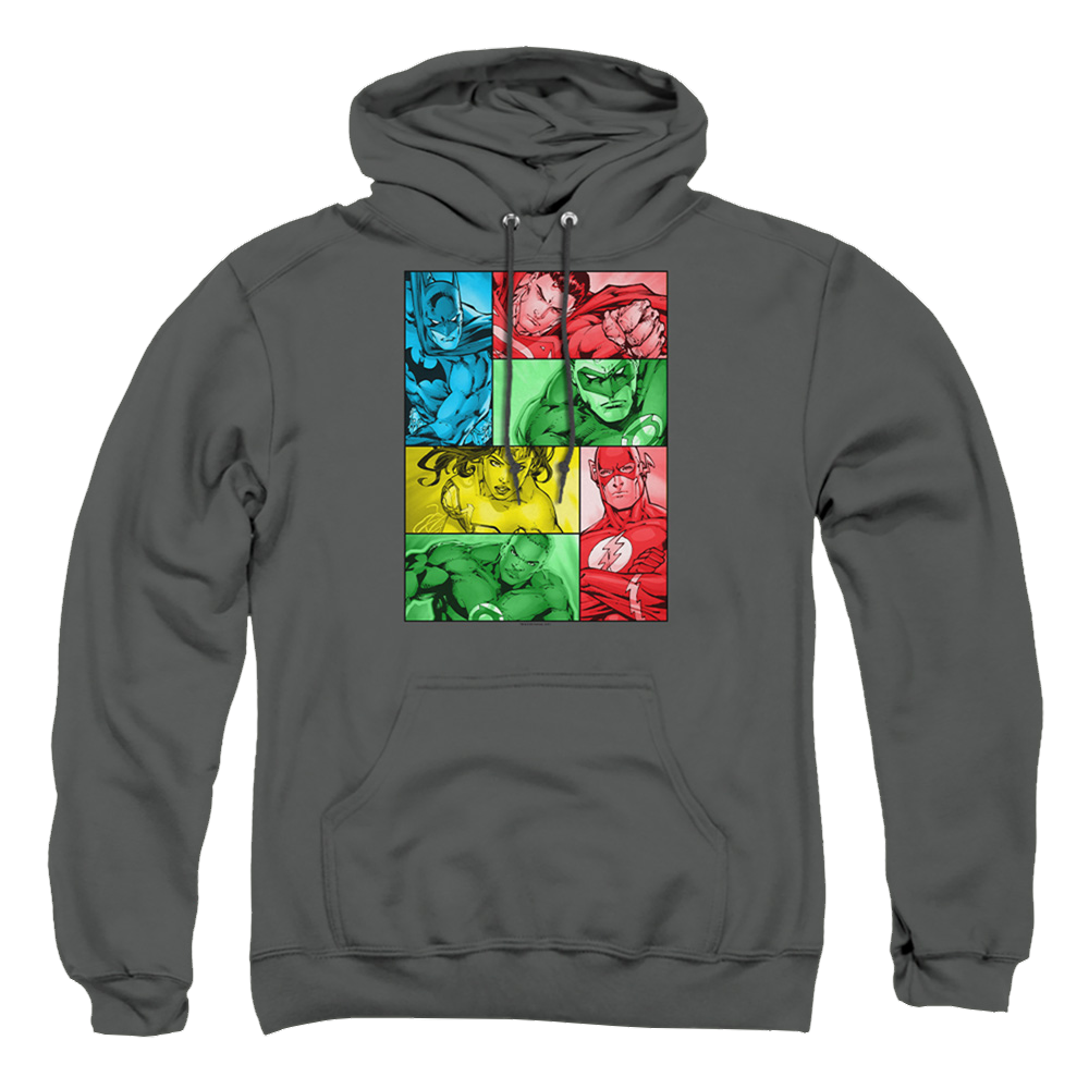 Justice League Hero Boxes Pullover Hoodie