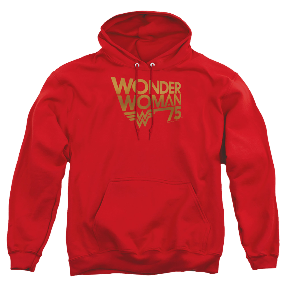 Wonder Woman Wonder Woman 75Th Anniversary Gold Logo - Pullover Hoodie