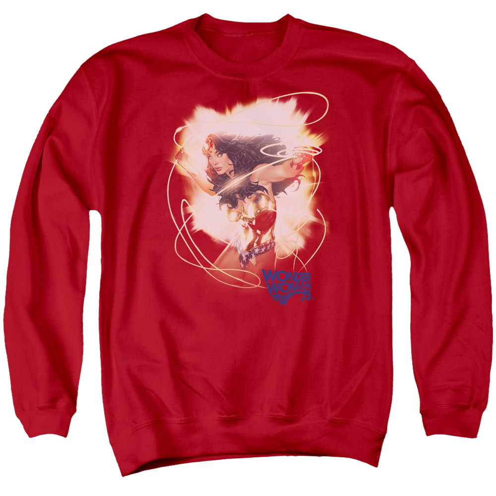 Wonder Woman 75Th Burst - Men's Crewneck Sweatshirt