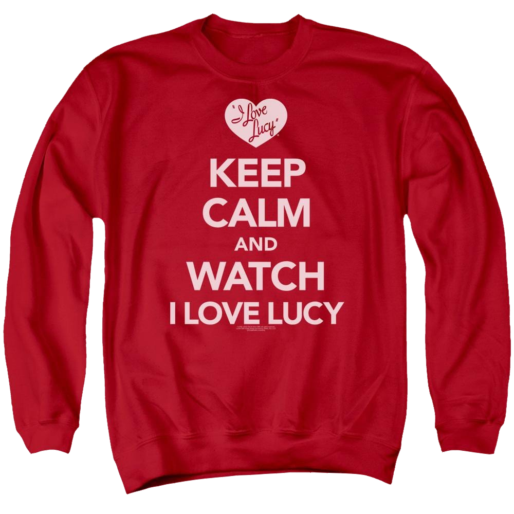 I Love Lucy Keep Calm And Watch Men's Crewneck Sweatshirt