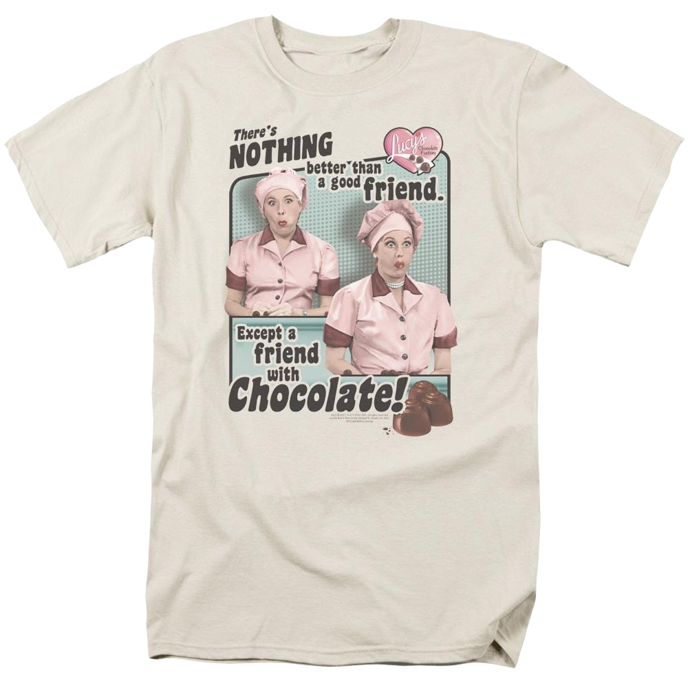 I Love Lucy Friends And Chocolate Men's Regular Fit T-Shirt