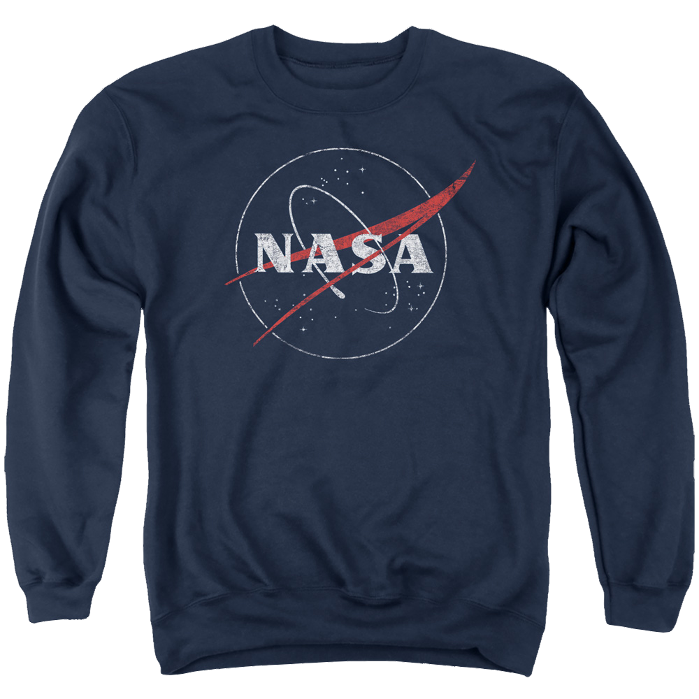 NASA Distressed Logo Men's Crewneck Sweatshirt