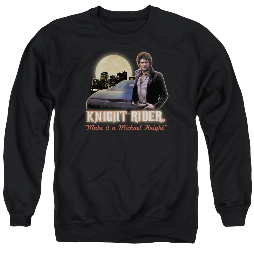 Knight Rider Full Moon - Men's Crewneck Sweatshirt