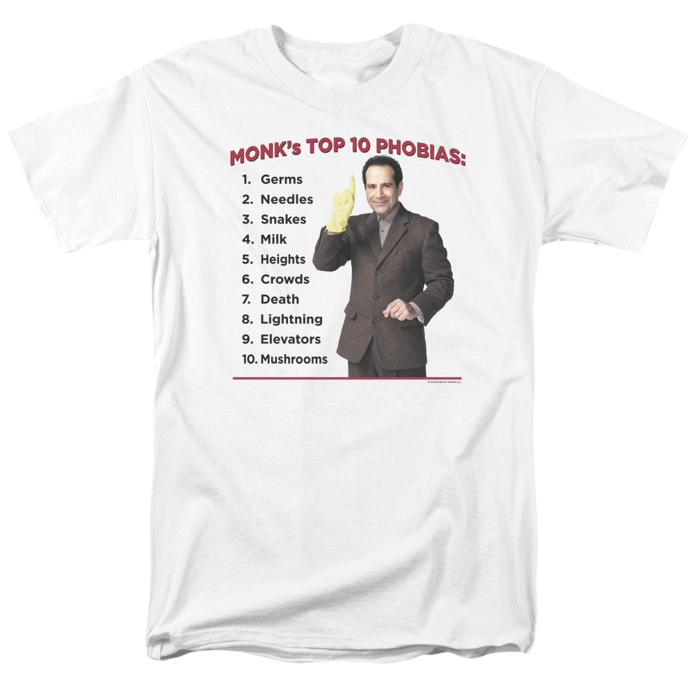 Monk Top 10 Phobias - Men's Regular Fit T-Shirt