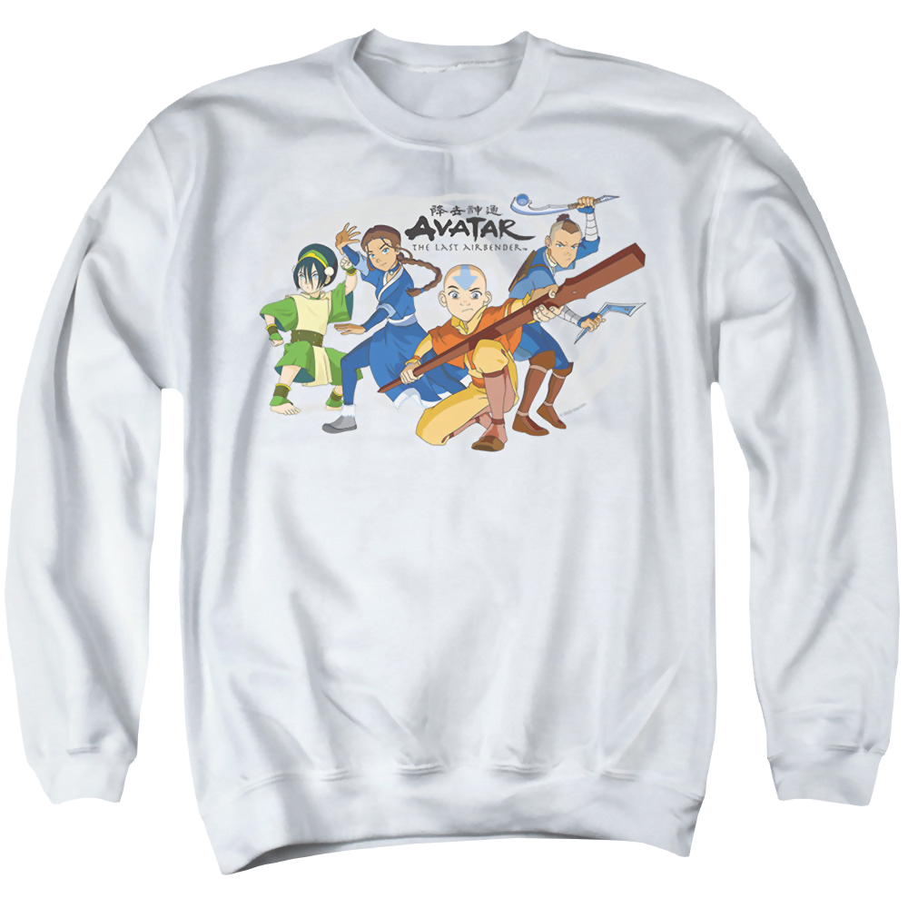 Avatar The Last Airbender Avatars Group - Men's Crewneck Sweatshirt