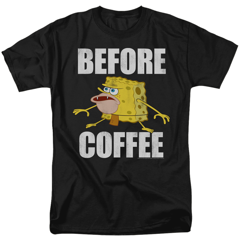 SpongeBob SquarePants Before Coffee Meme - Men's Regular Fit T-Shirt