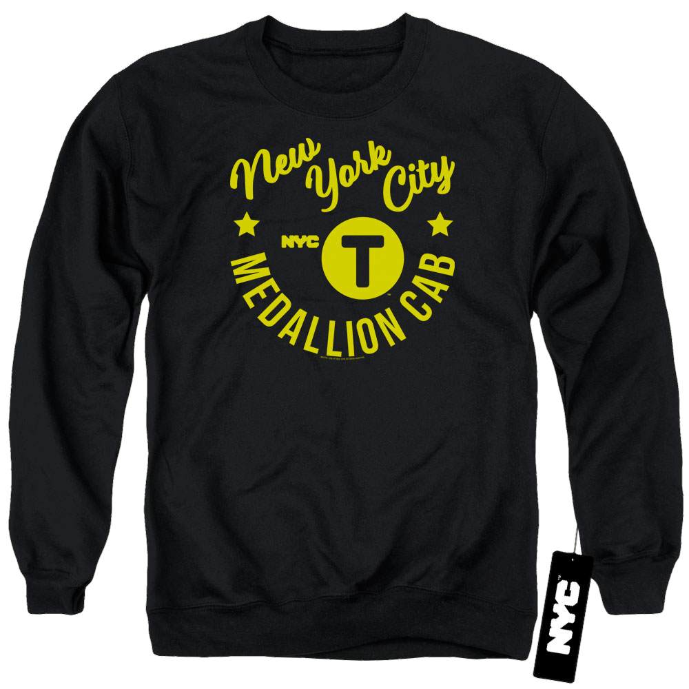 New York City Nyc Hipster Taxi Tee Men's Crewneck Sweatshirt