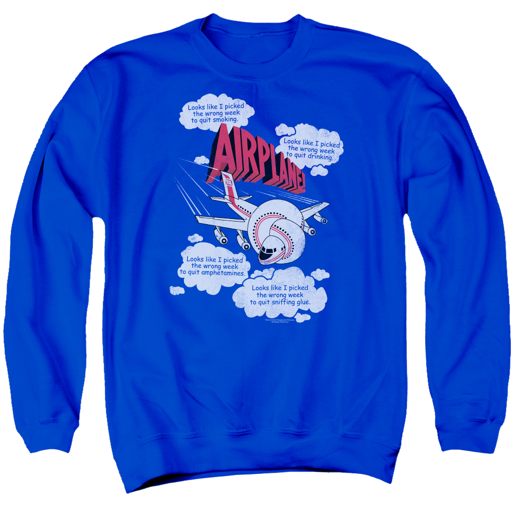 Airplane Picked The Wrong Day - Men's Crewneck Sweatshirt