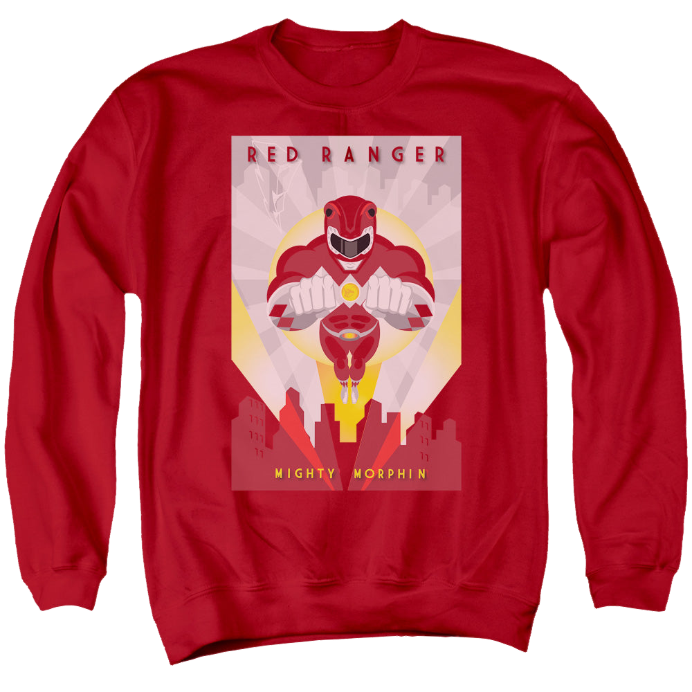 Mighty Morphin Power Rangers Red Deco - Men's Crewneck Sweatshirt