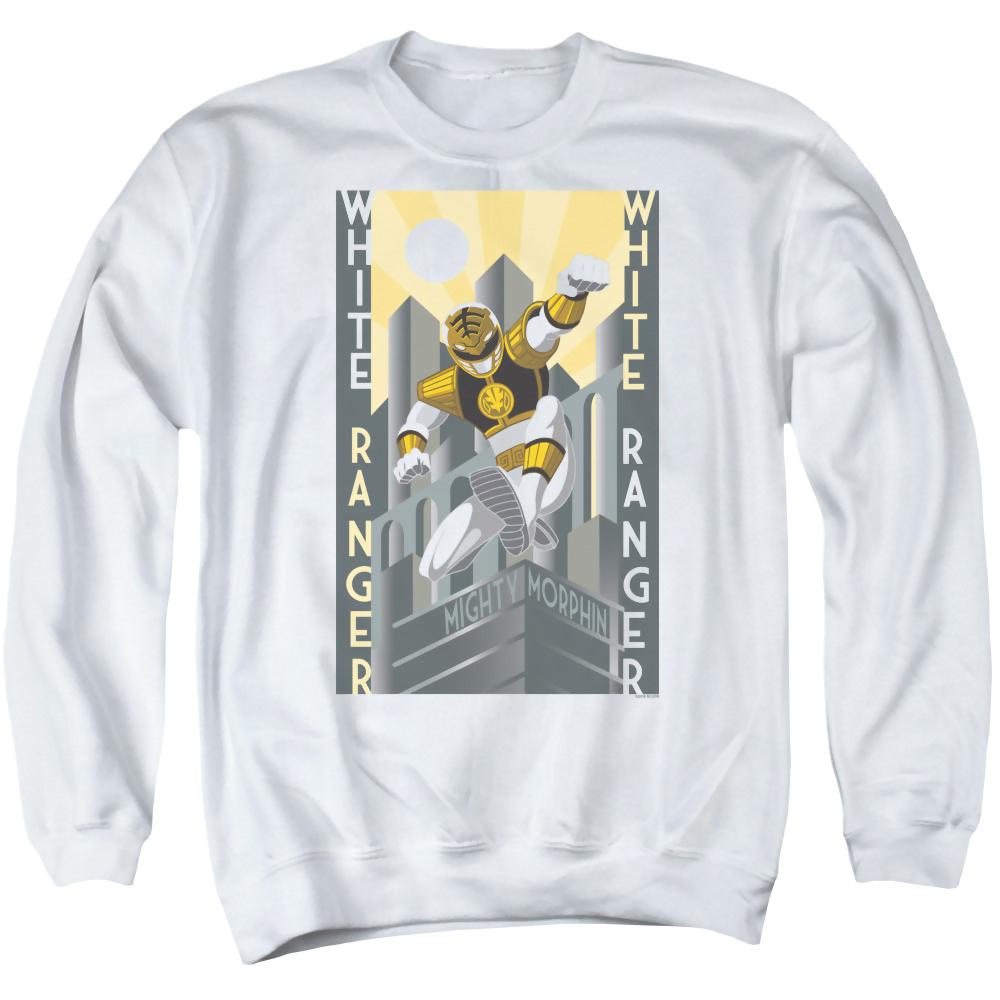 Mighty Morphin Power Rangers White Ranger Duo - Men's Crewneck Sweatshirt