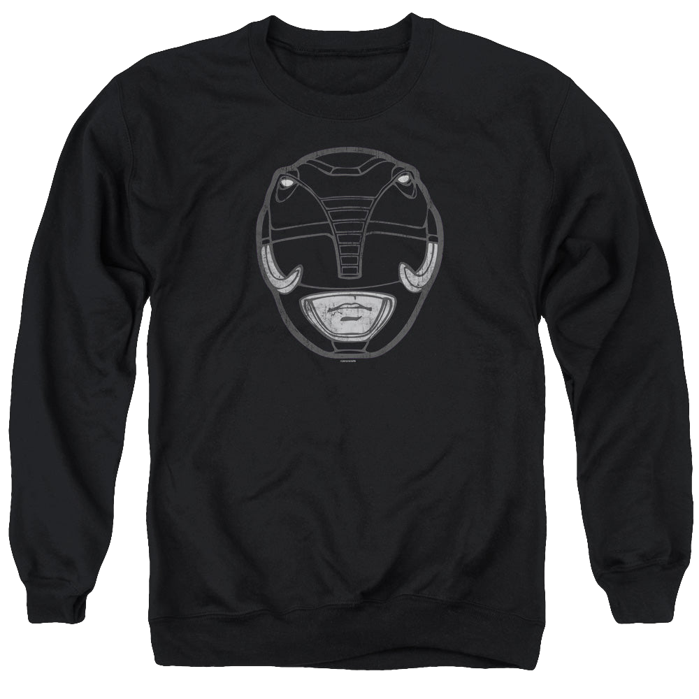 Mighty Morphin Power Rangers Black Ranger Mask - Men's Crewneck Sweatshirt