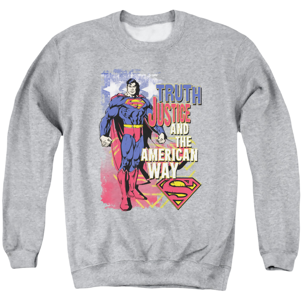 Superman Truth Justice - Men's Crewneck Sweatshirt