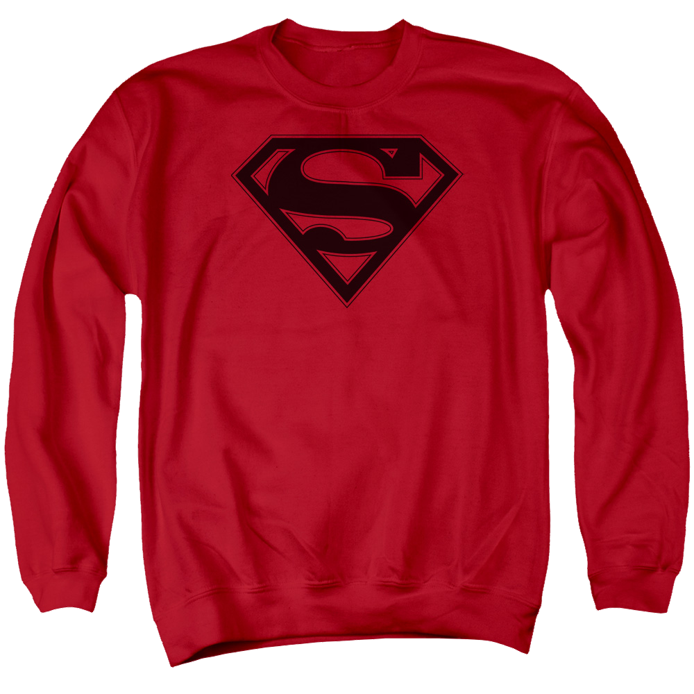 Superman Red & Black Shield - Men's Crewneck Sweatshirt