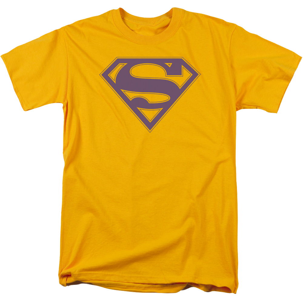 Superman Purple & Gold Shield - Men's Regular Fit T-Shirt