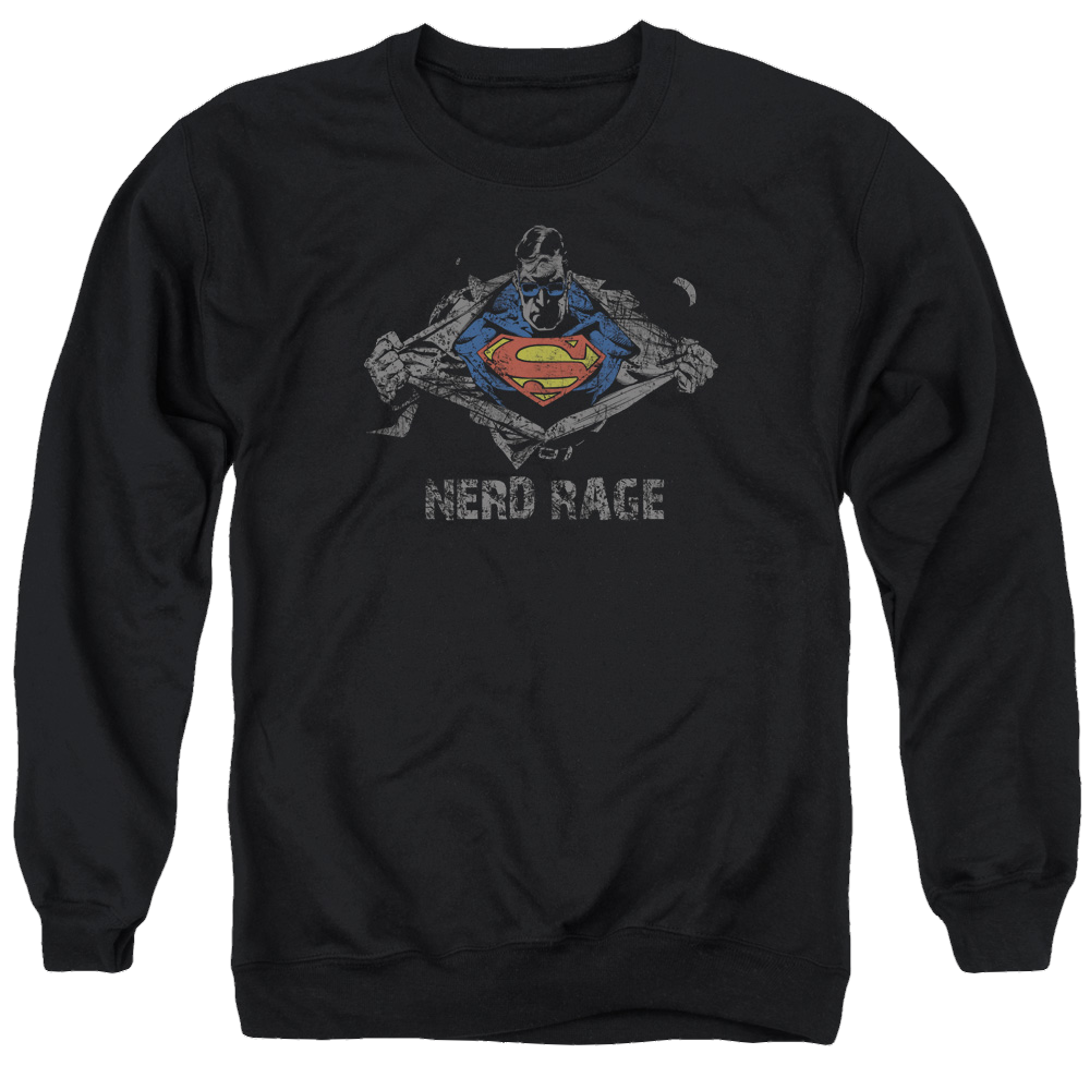 Superman Nerd Rage - Men's Crewneck Sweatshirt