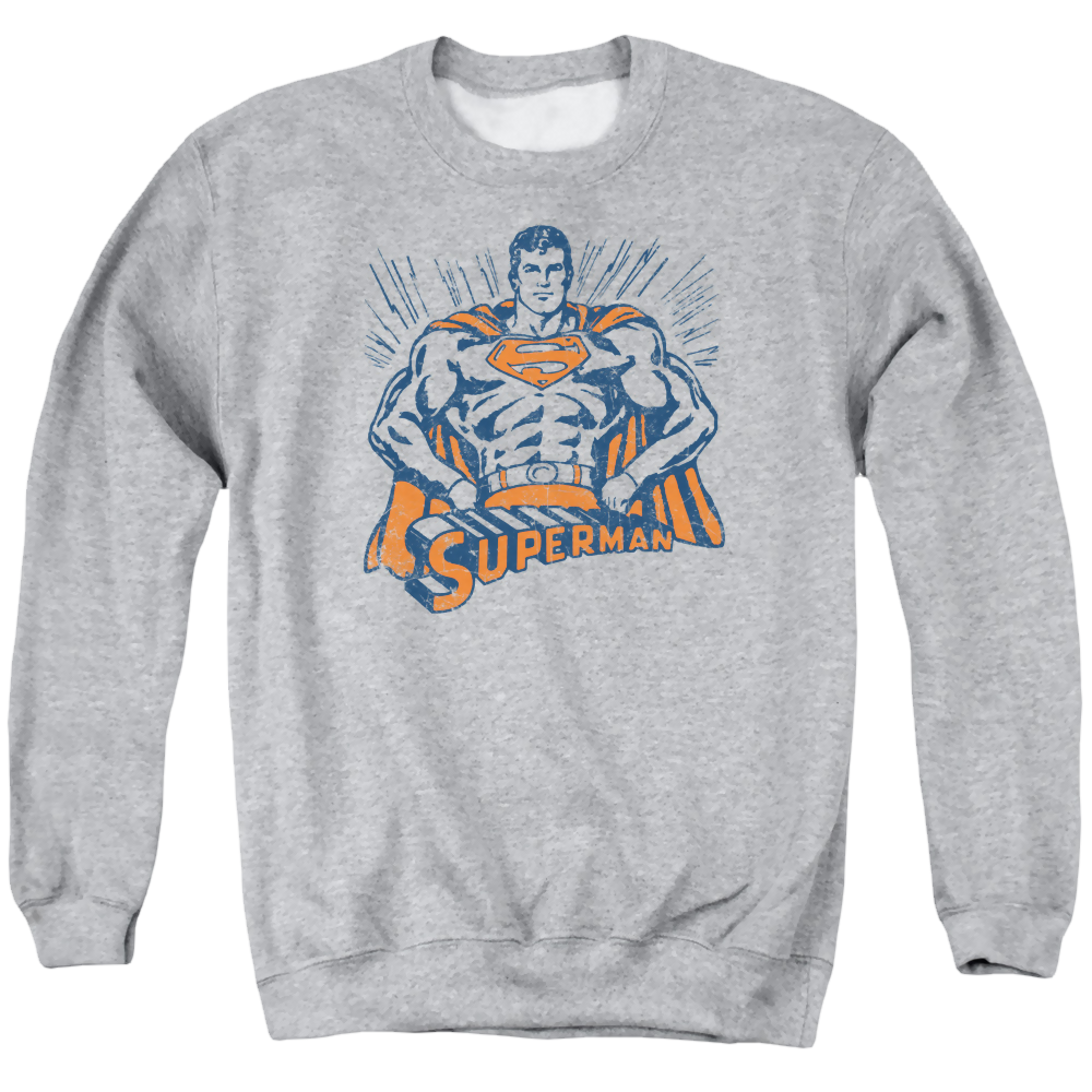 Superman Vintage Stance - Men's Crewneck Sweatshirt