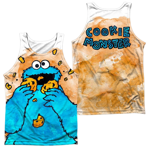 Sesame Street Cookie Monster Face Juniors T-Shirt - M - Turquoise