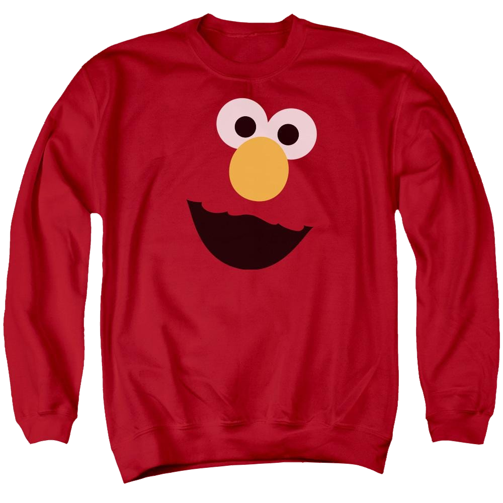 Sesame Street Elmo Face Men's Crewneck Sweatshirt