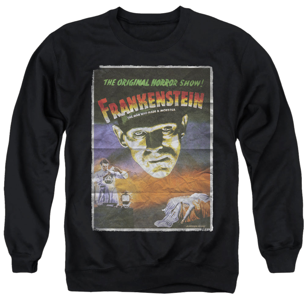 Universal Monsters Frankenstein One Sheet - Men's Crewneck Sweatshirt