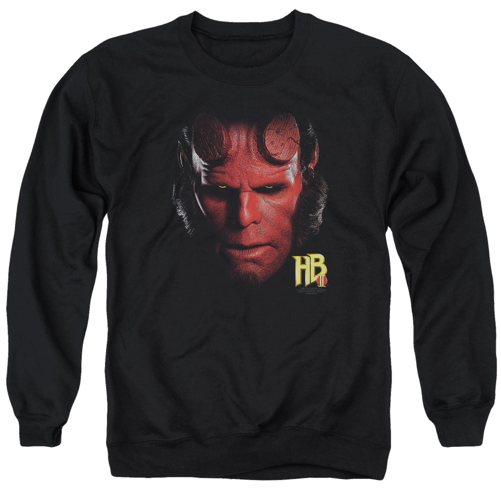 Hellboy 2 The Golden Army Hellboy Head - Men's Crewneck Sweatshirt