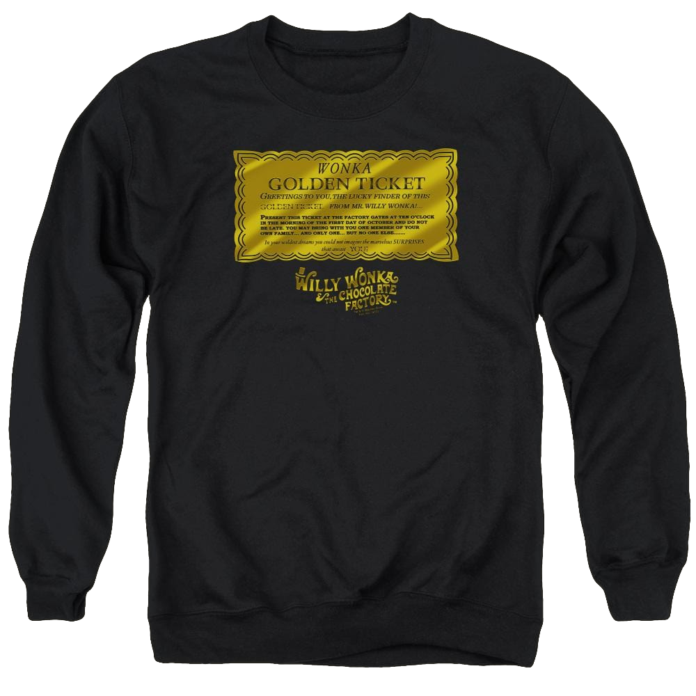 Willy Wonka & the Chocolate Factory Golden Ticket Men's Crewneck Sweatshirt