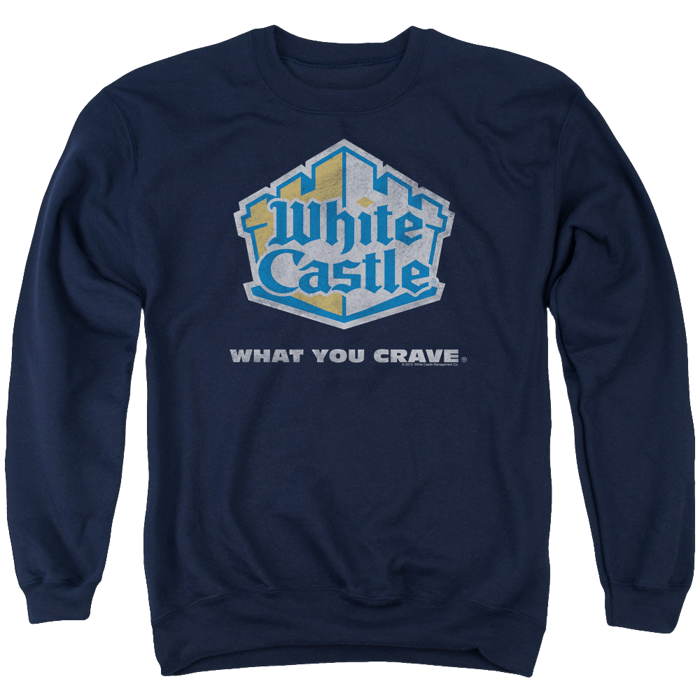 White Castle Distressed Logo - Men's Crewneck Sweatshirt