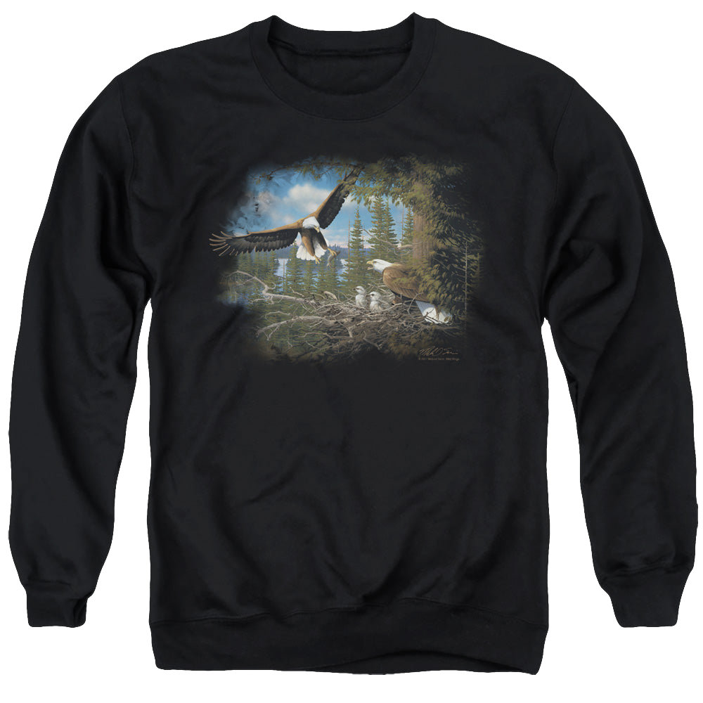 Wild Wings Spring Bald Eagles - Men's Crewneck Sweatshirt