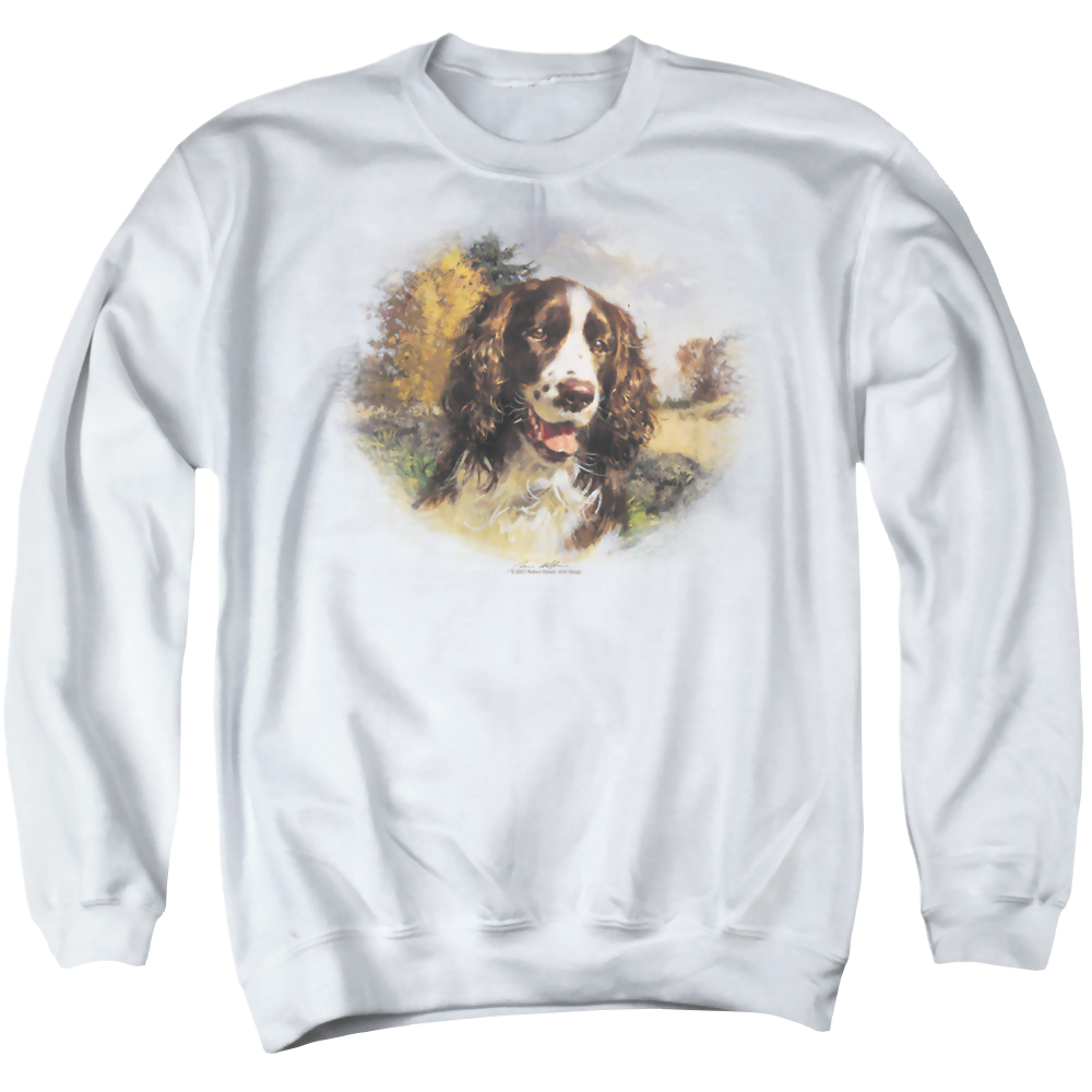 Wild Wings Springer Spaniel Head - Men's Crewneck Sweatshirt