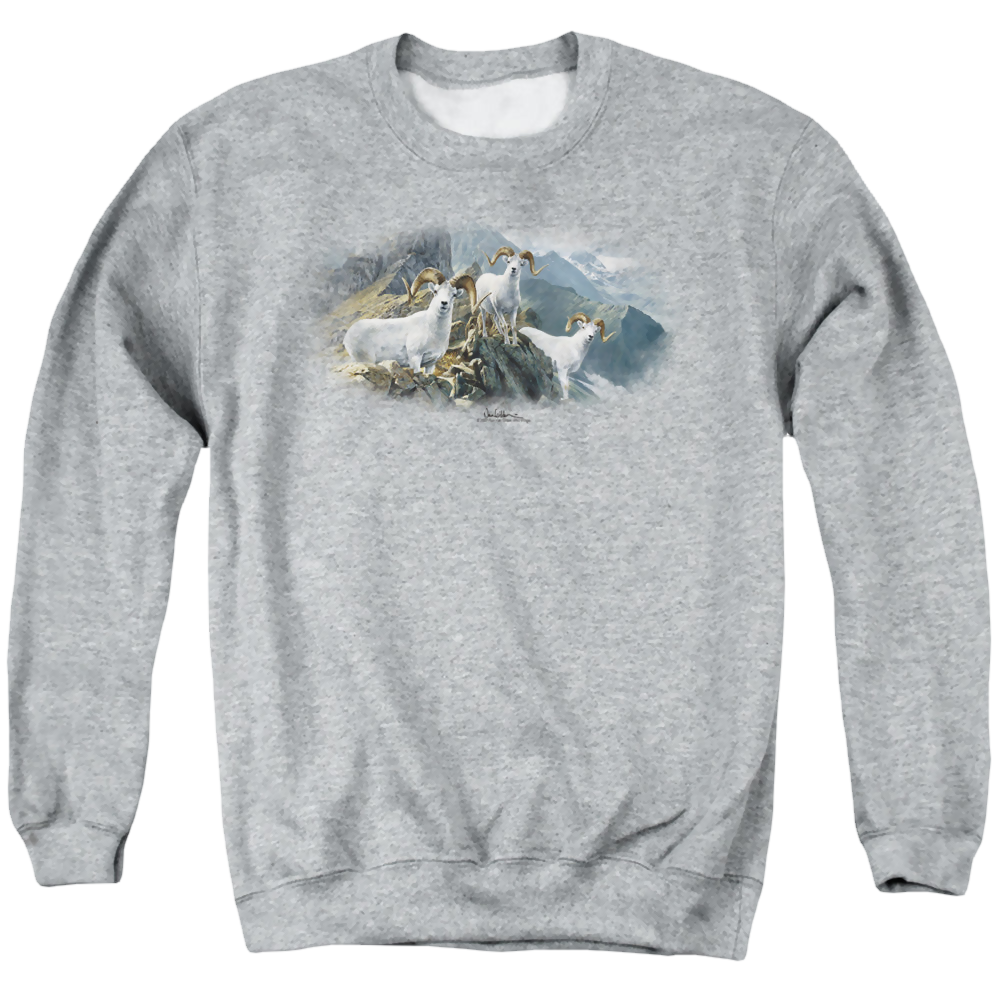 Wild Wings High Trails Dall Sheep - Men's Crewneck Sweatshirt