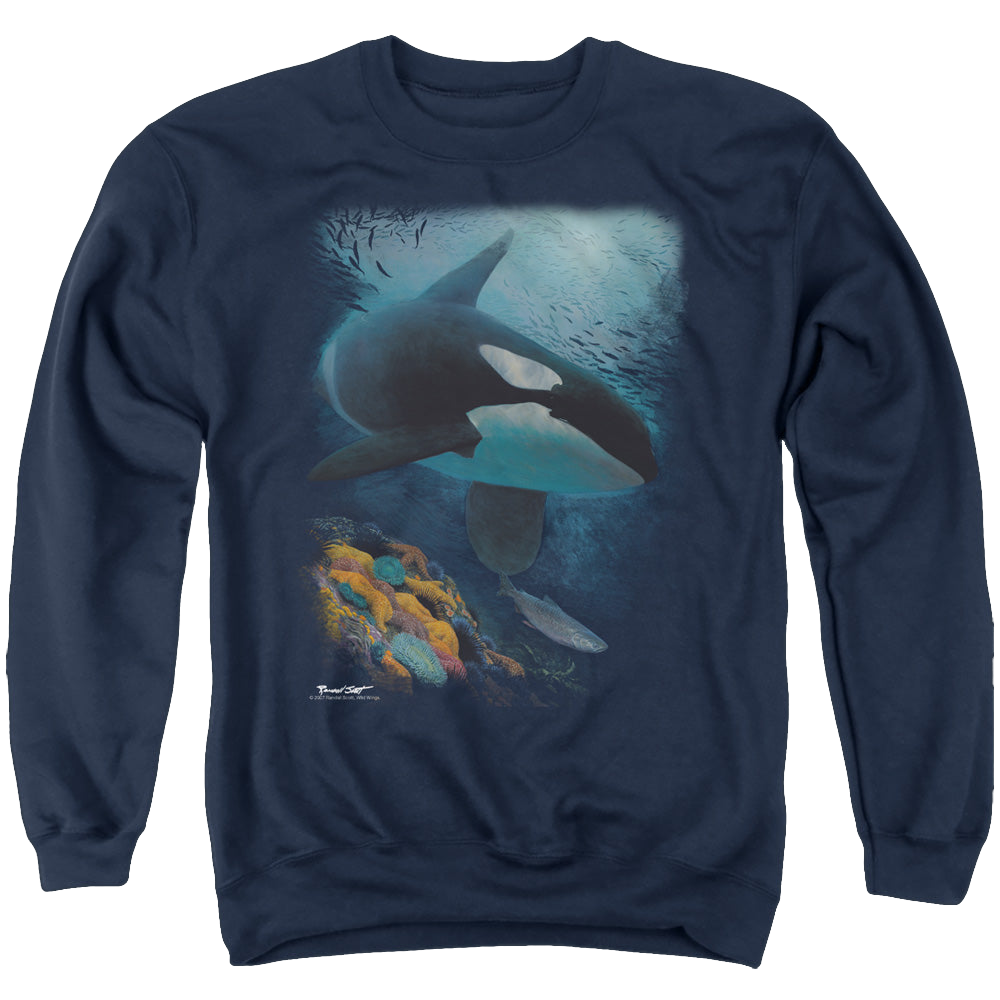 Wild Wings Salmon Hunter Orca - Men's Crewneck Sweatshirt