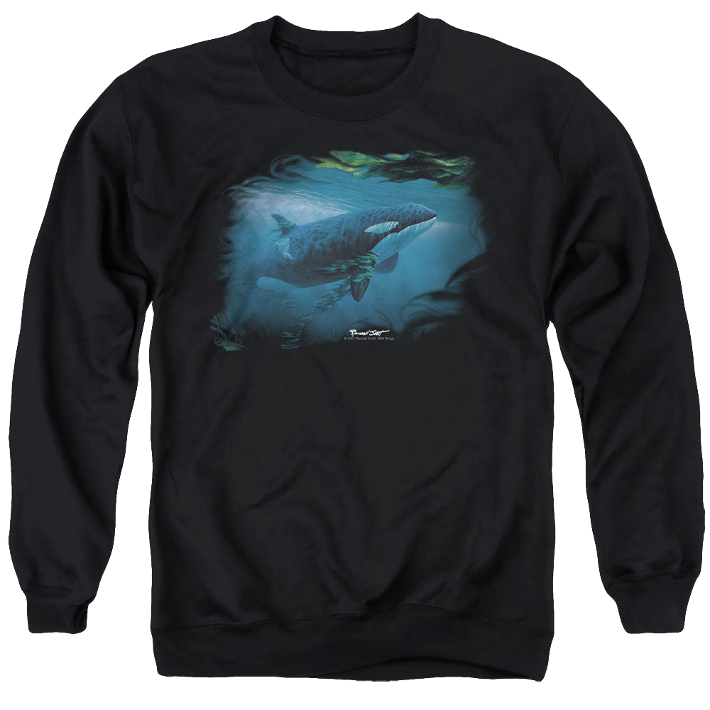 Wild Wings Pursuit Thru The Kelp Orca - Men's Crewneck Sweatshirt