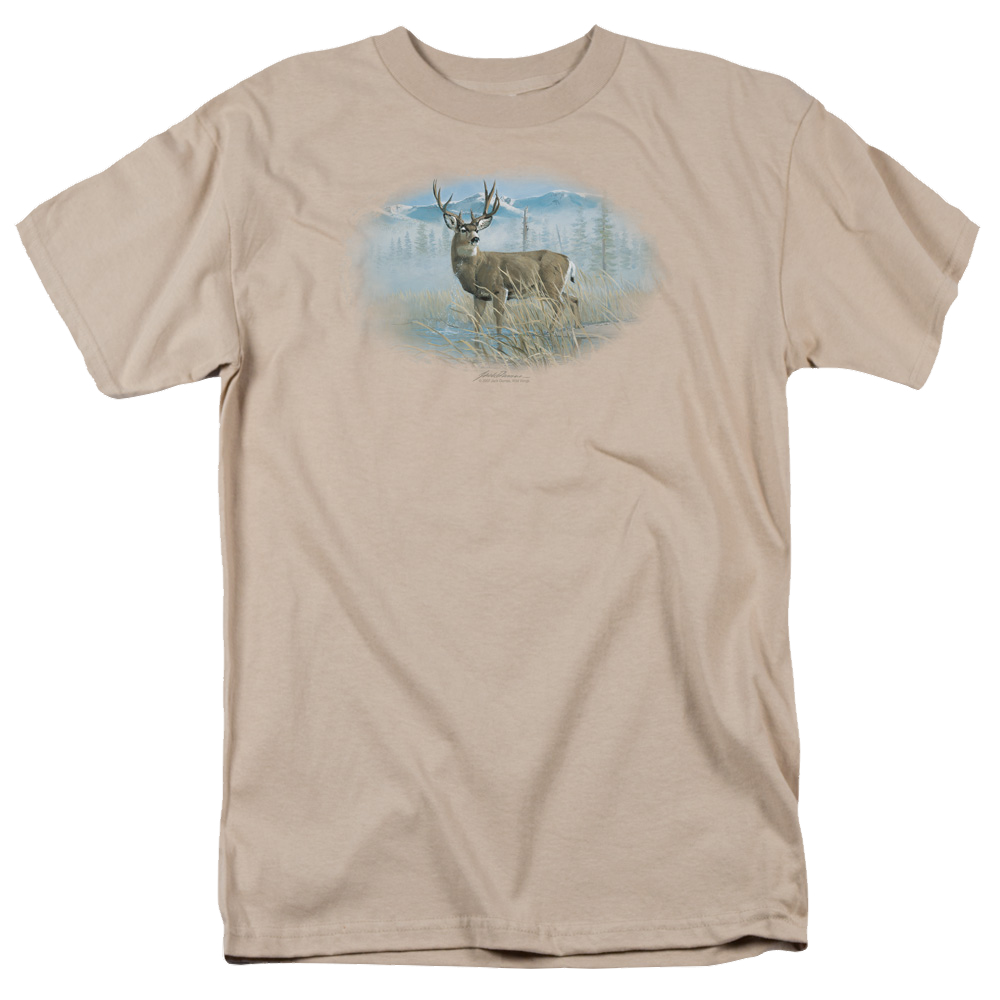 Wild Wings Out Of The Mist Mule Deer - Men's Regular Fit T-Shirt